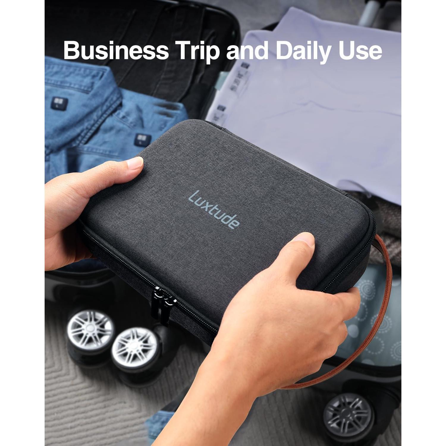 Organizador de Tecnología Luxtude Funda Dura Negra 23.6x17cm