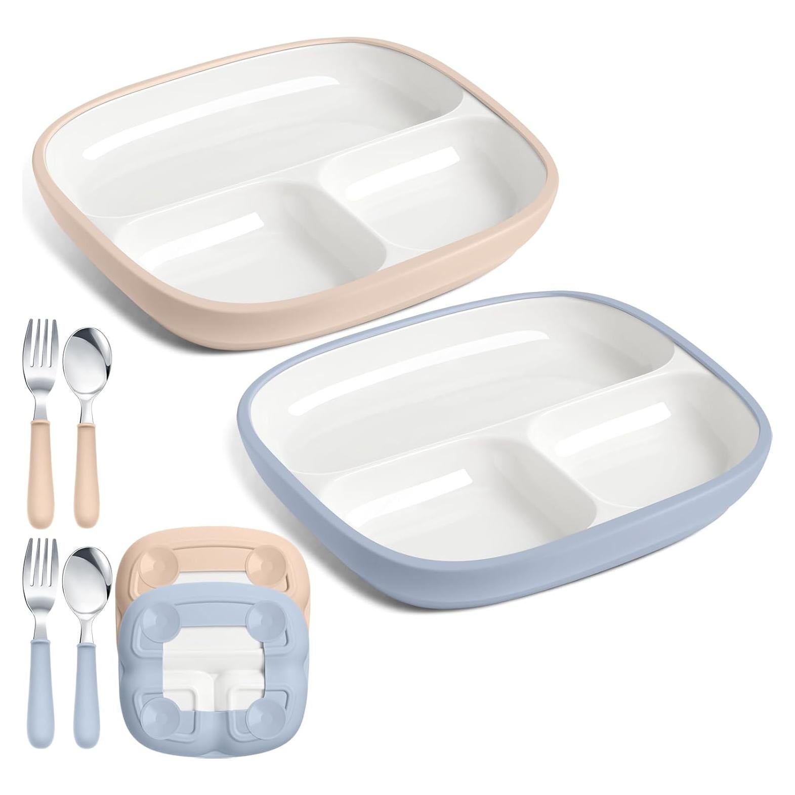 Set de 2 Platos de Porcelana Antideslizantes Teenyyou 8.2"