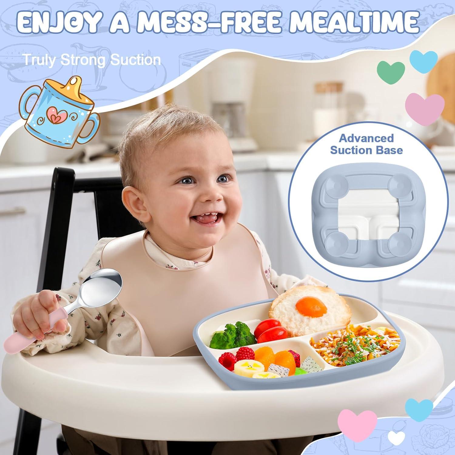 Set de 2 Platos de Porcelana Antideslizantes Teenyyou 8.2"