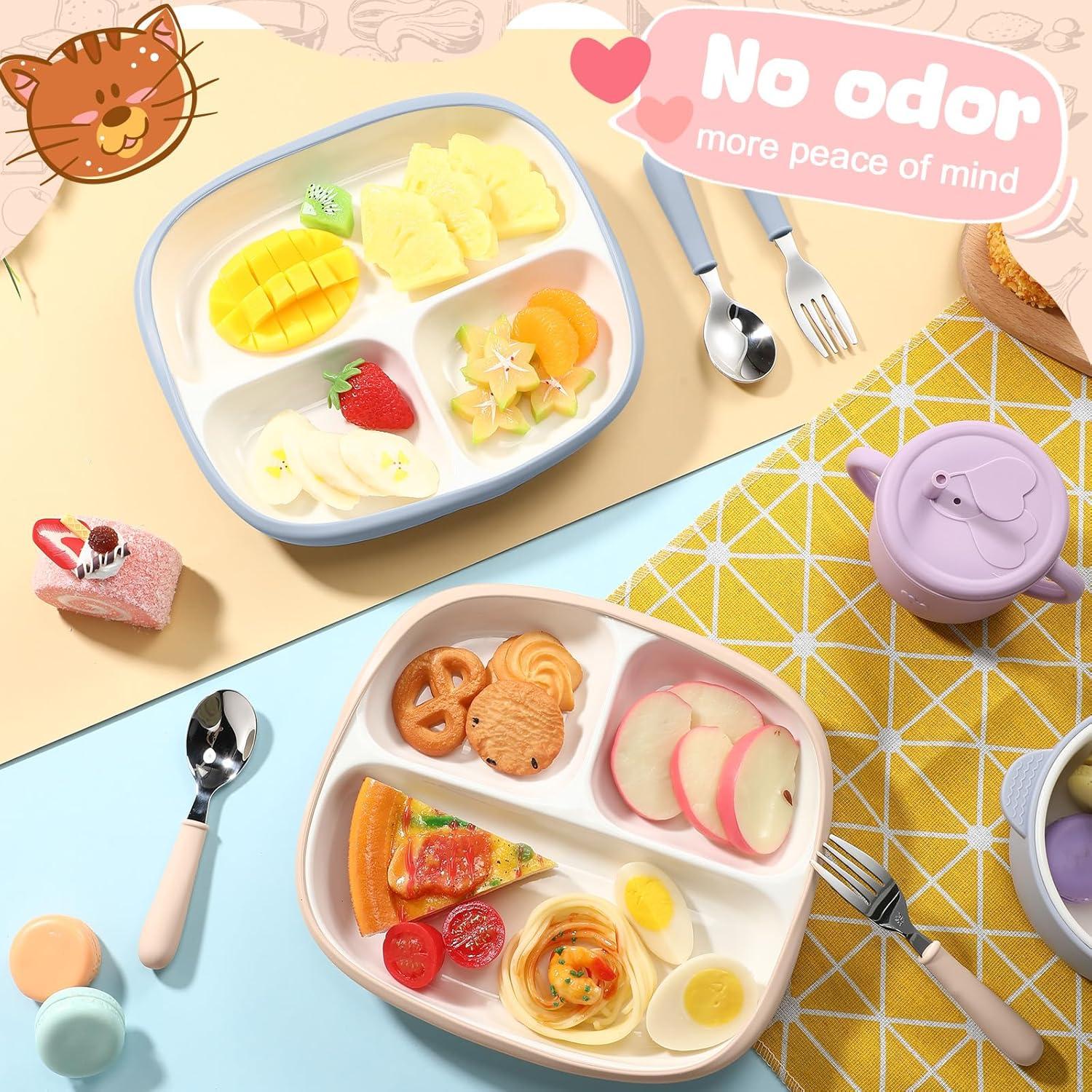 Set de 2 Platos de Porcelana Antideslizantes Teenyyou 8.2"