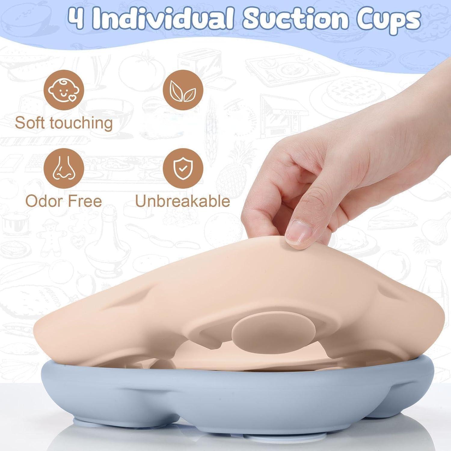 Set de 2 Platos de Porcelana Antideslizantes Teenyyou 8.2"