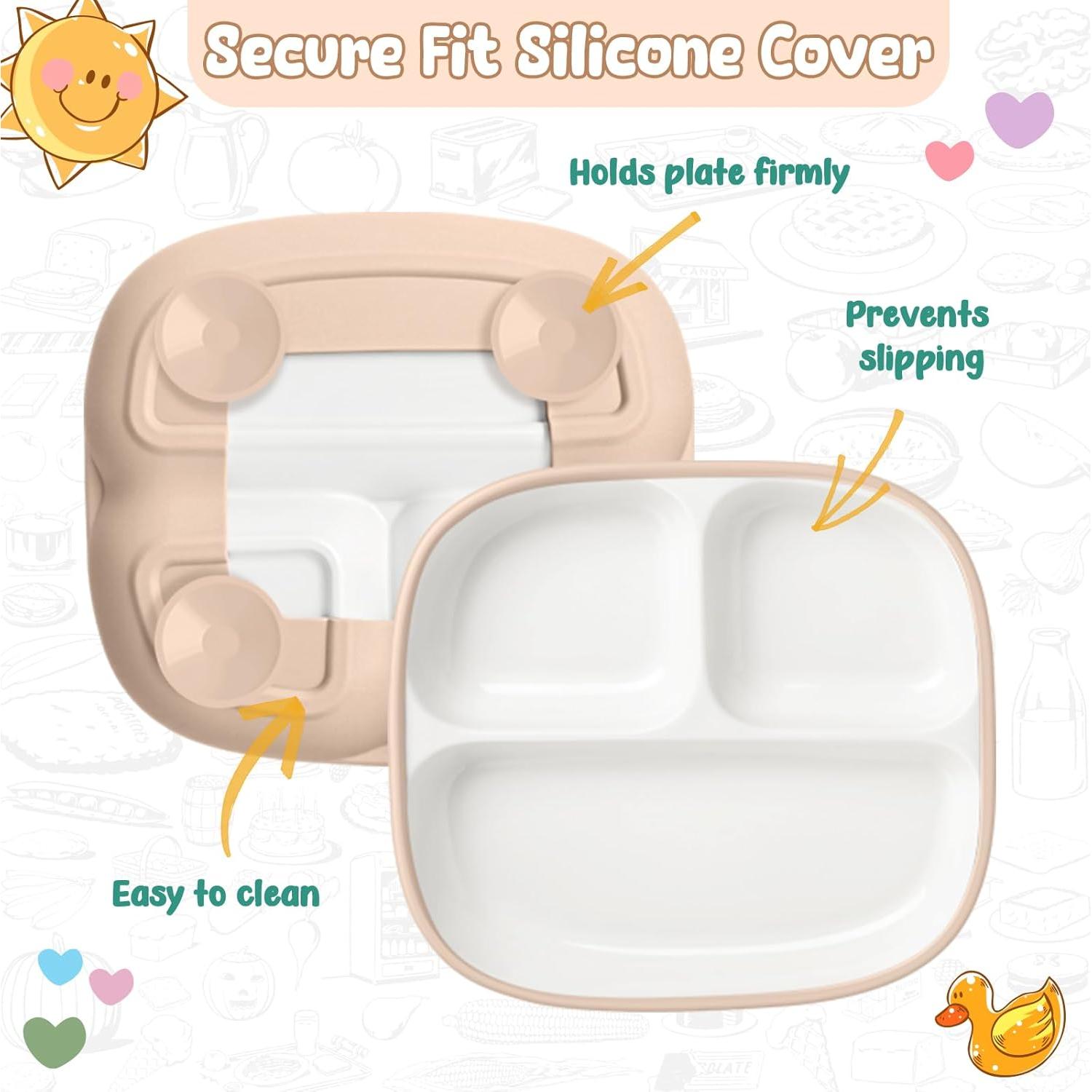 Set de 2 Platos de Porcelana Antideslizantes Teenyyou 8.2"