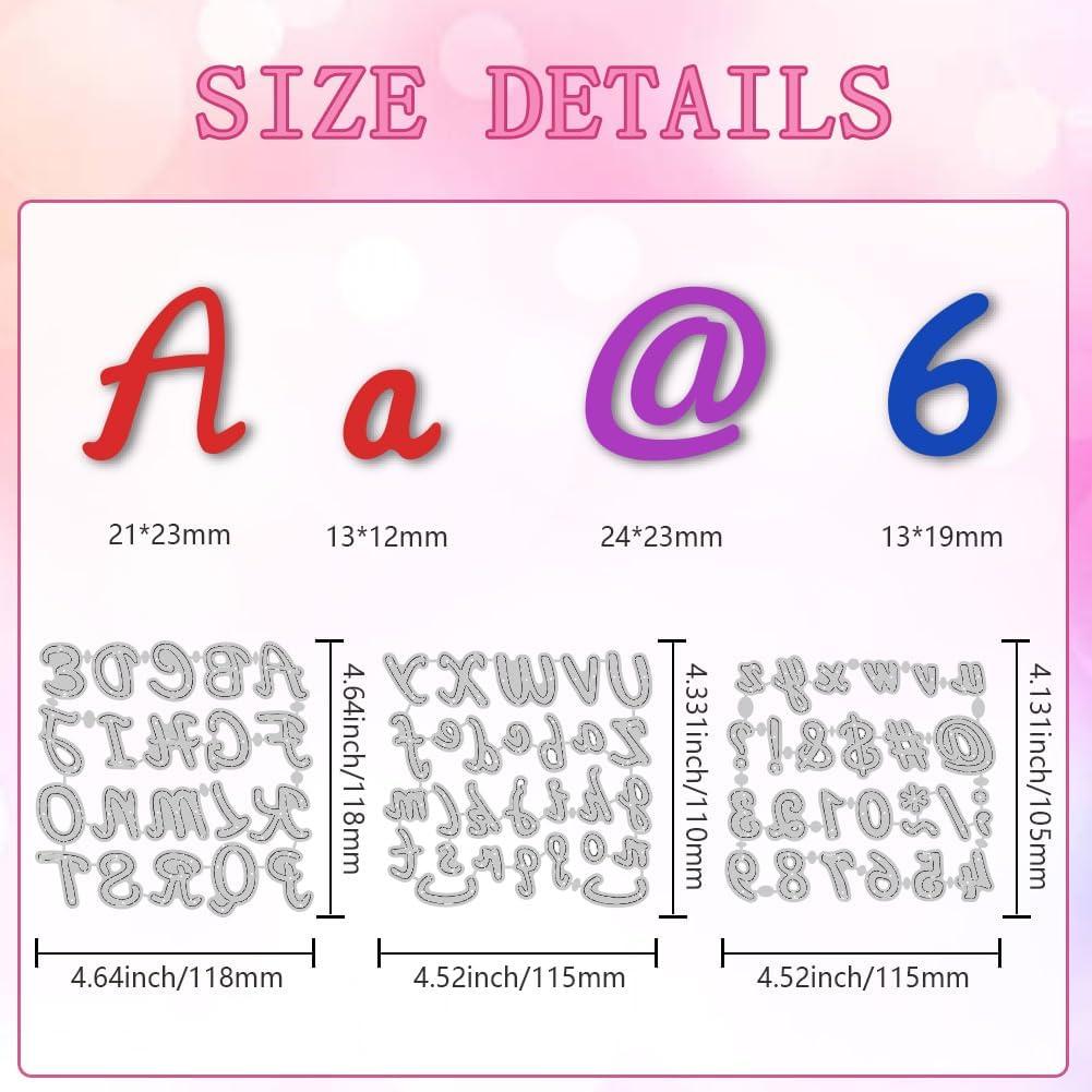 Cortadores de Letras y Números DELORIGIN 74pcs Scrapbooking