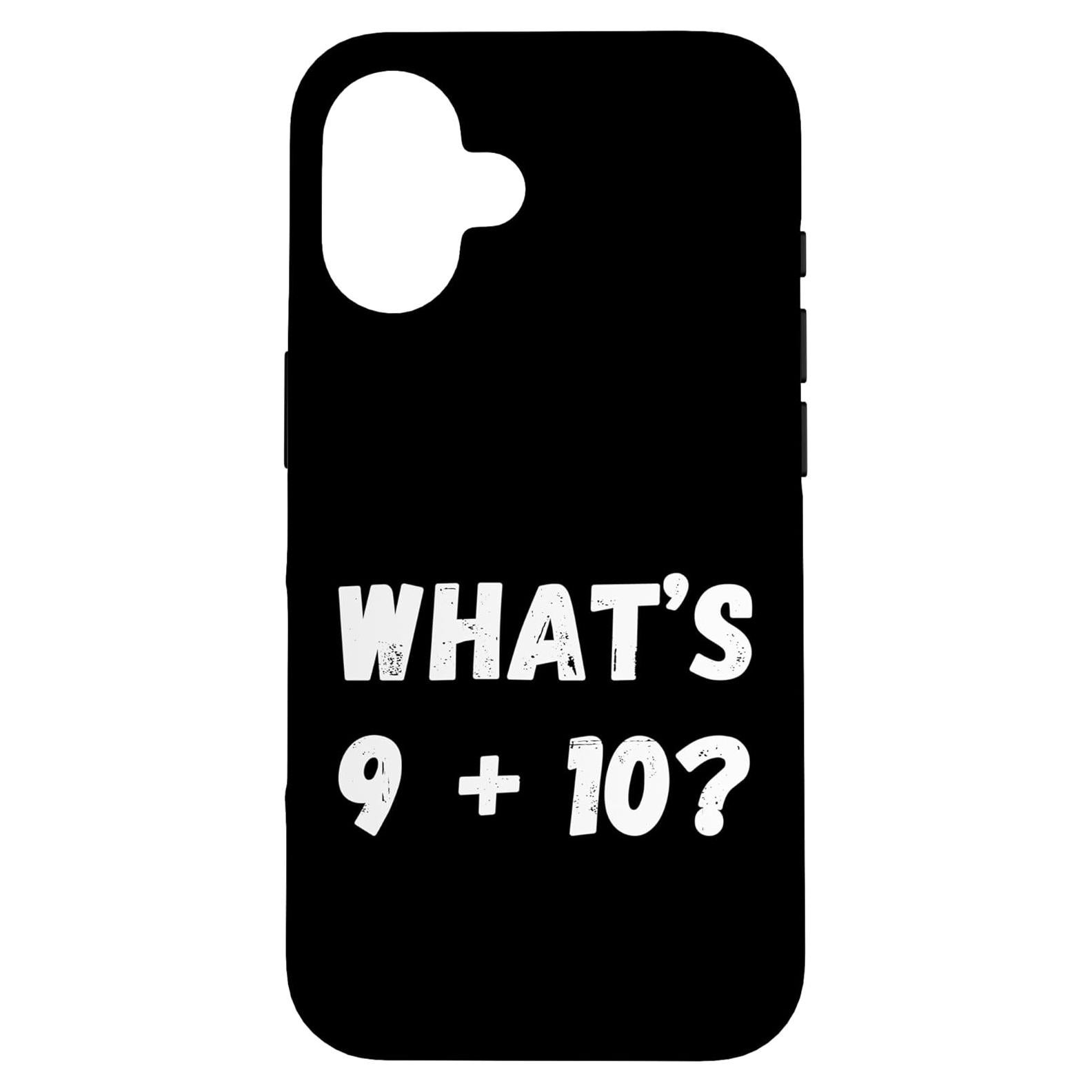 Funda divertida para iPhone 16 - Meme matemático 9+10