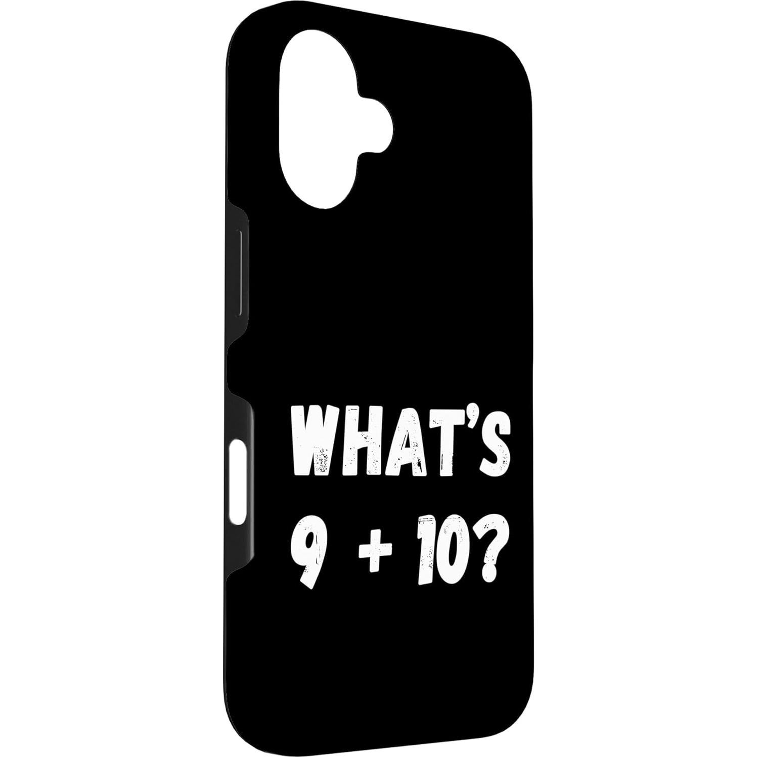 Funda divertida para iPhone 16 - Meme matemático 9+10