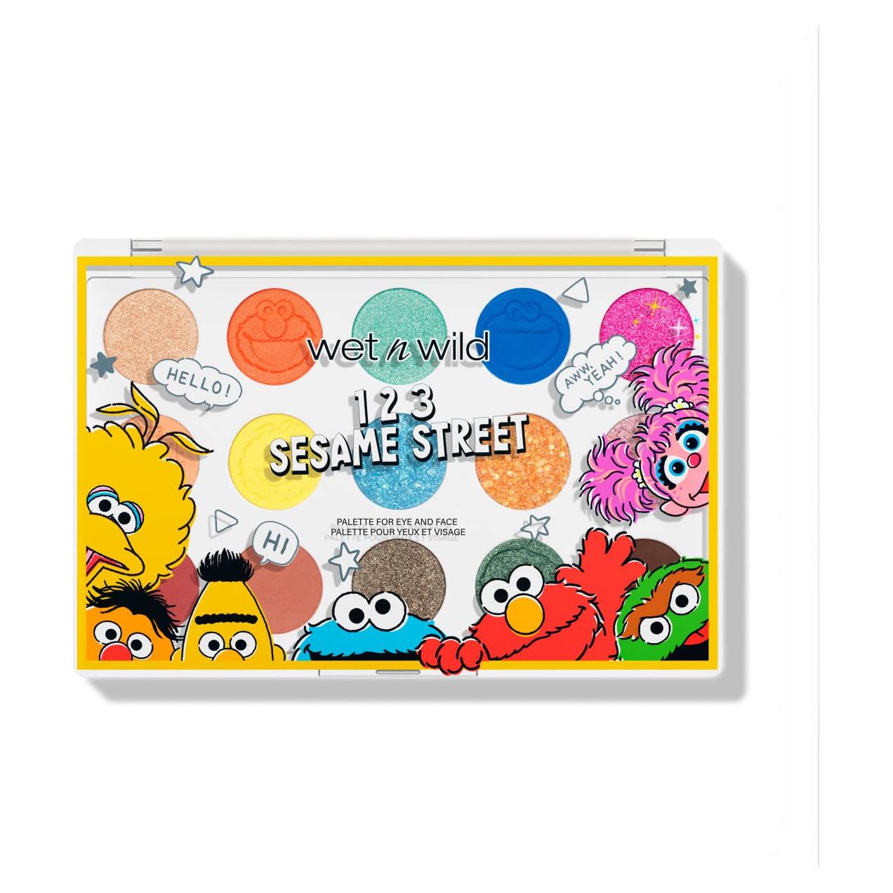 Paleta de Ojos y Rostro Wet n Wild Calle Sésamo 15 Tonos