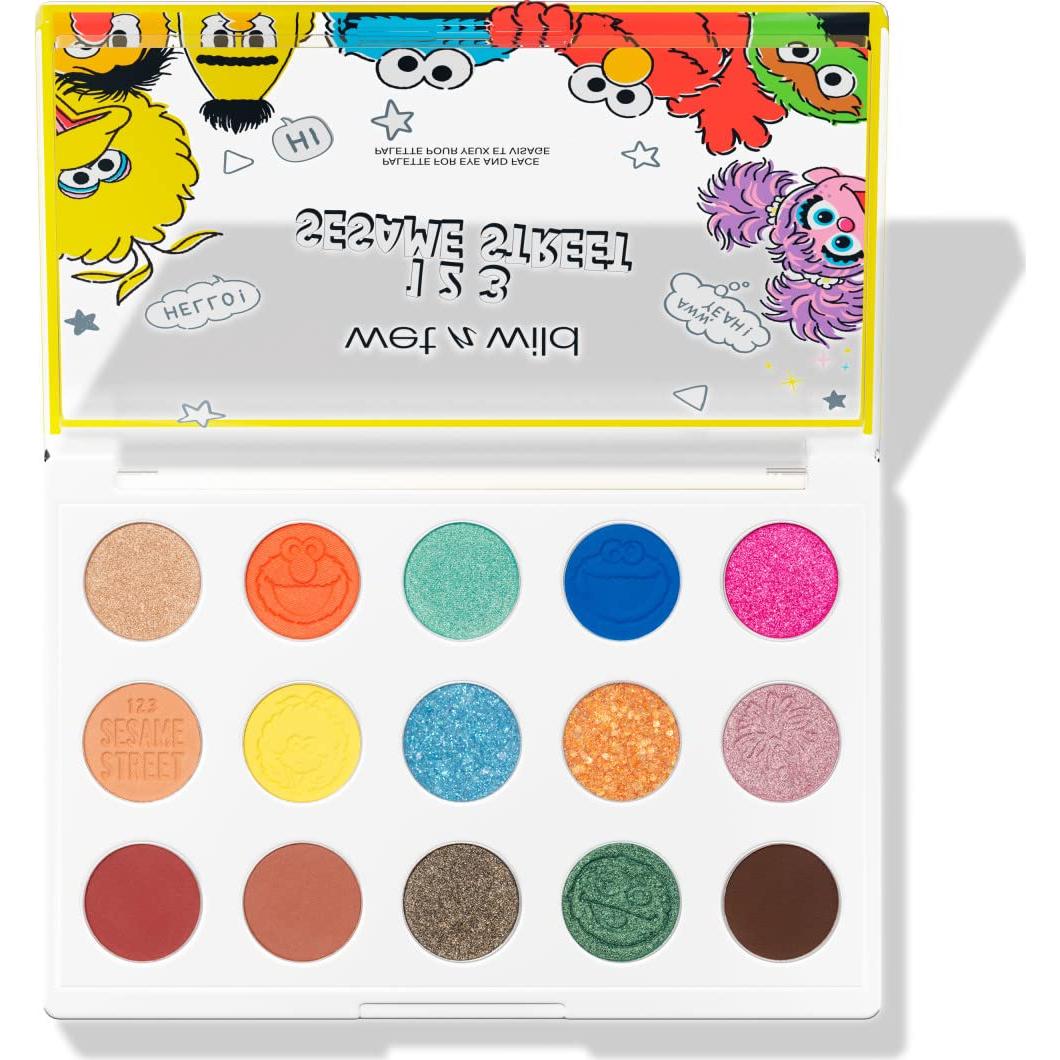 Paleta de Ojos y Rostro Wet n Wild Calle Sésamo 15 Tonos