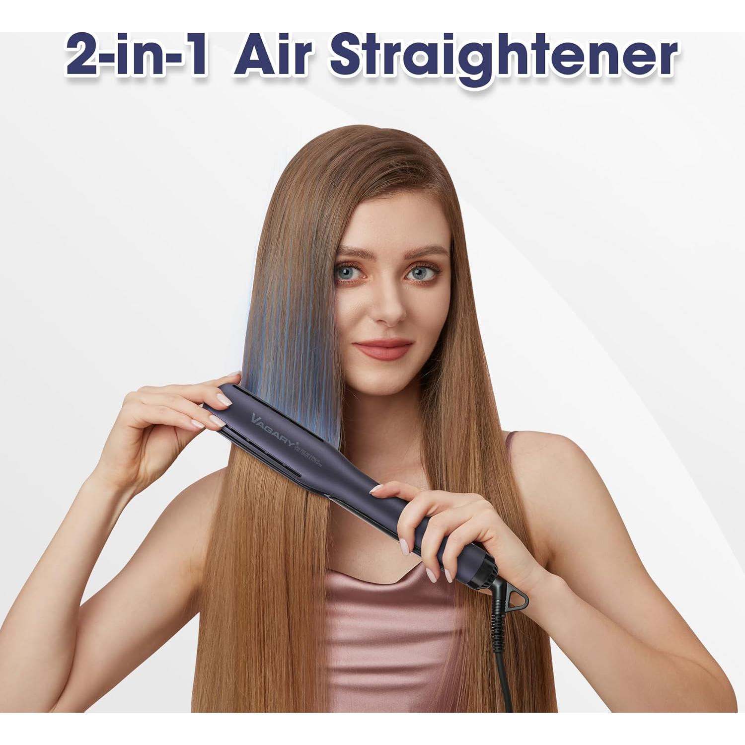 Plancha de Pelo VAGARY 2 en 1 con Aire, 3 Temperaturas