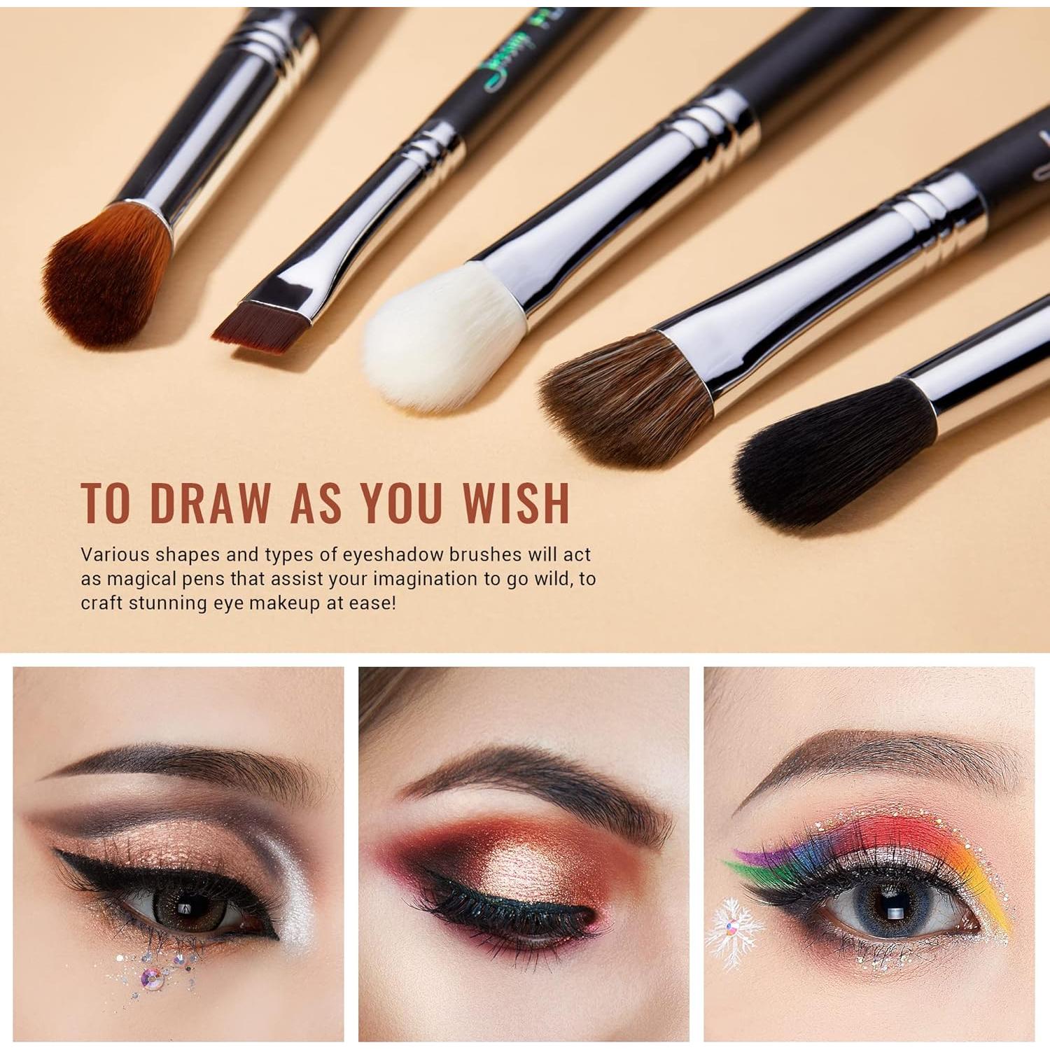 Juego de Brochas de Maquillaje Jessup 27 Piezas Sintéticas Premium