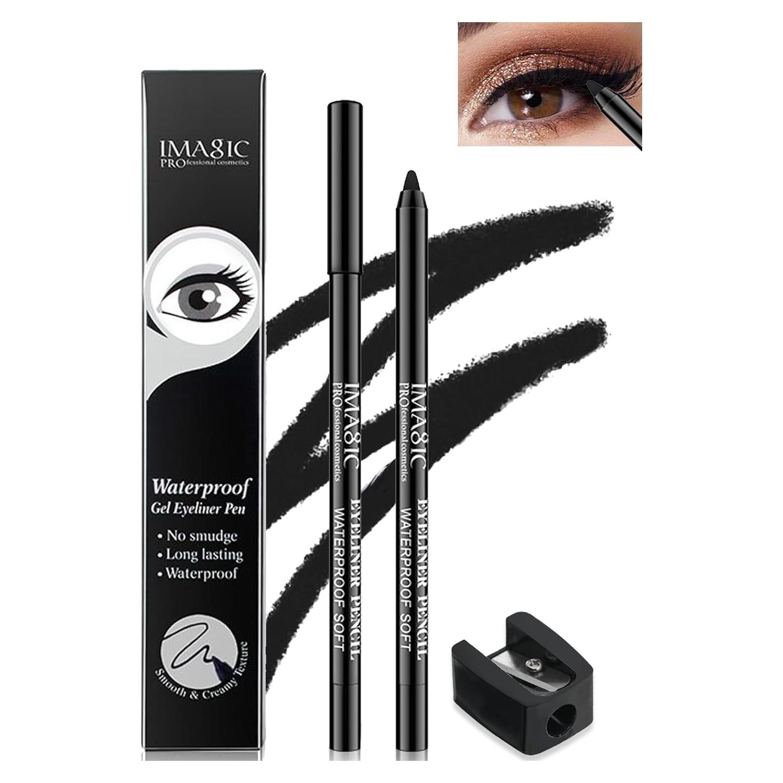 Lápiz Delineador de Ojos Gel Negro Mate LYSdefeu 1 Pcs