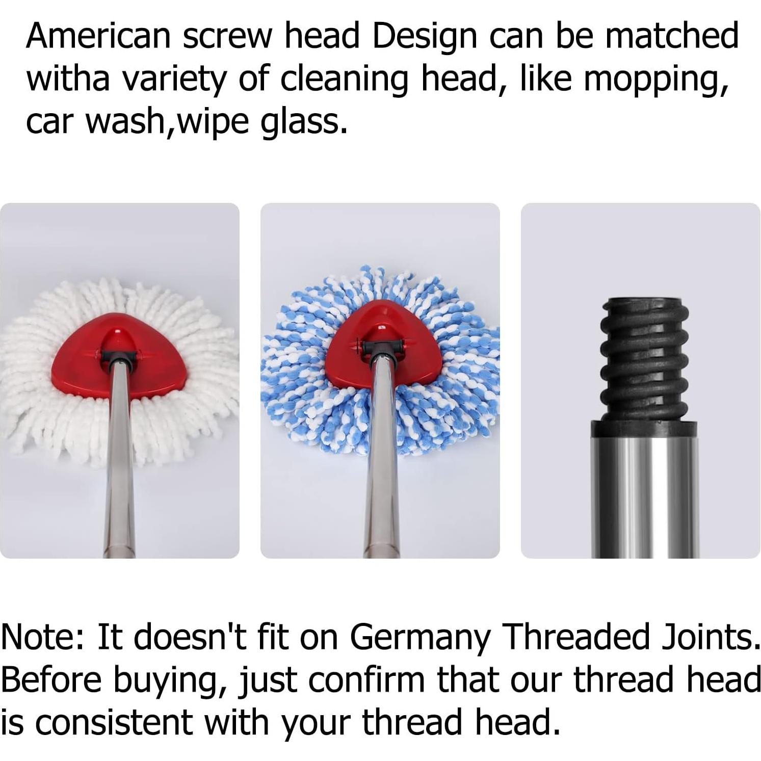 Mango de Repuesto Qulable para Mop Giratorio Ajustable 76-147 cm