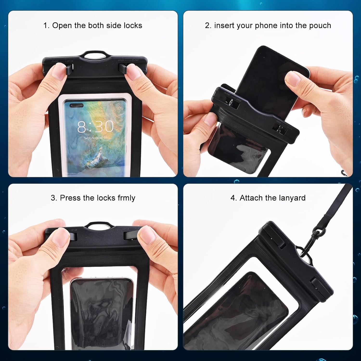 Paquete de 2 Fundas Impermeables Shapenwin 18.29 cm IPX8