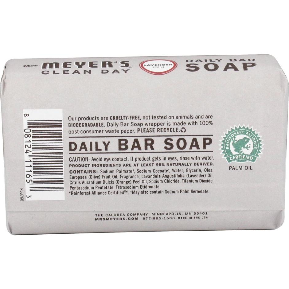 Jabón en Barra Mrs. Meyer's Lavanda 150g Biodegradable