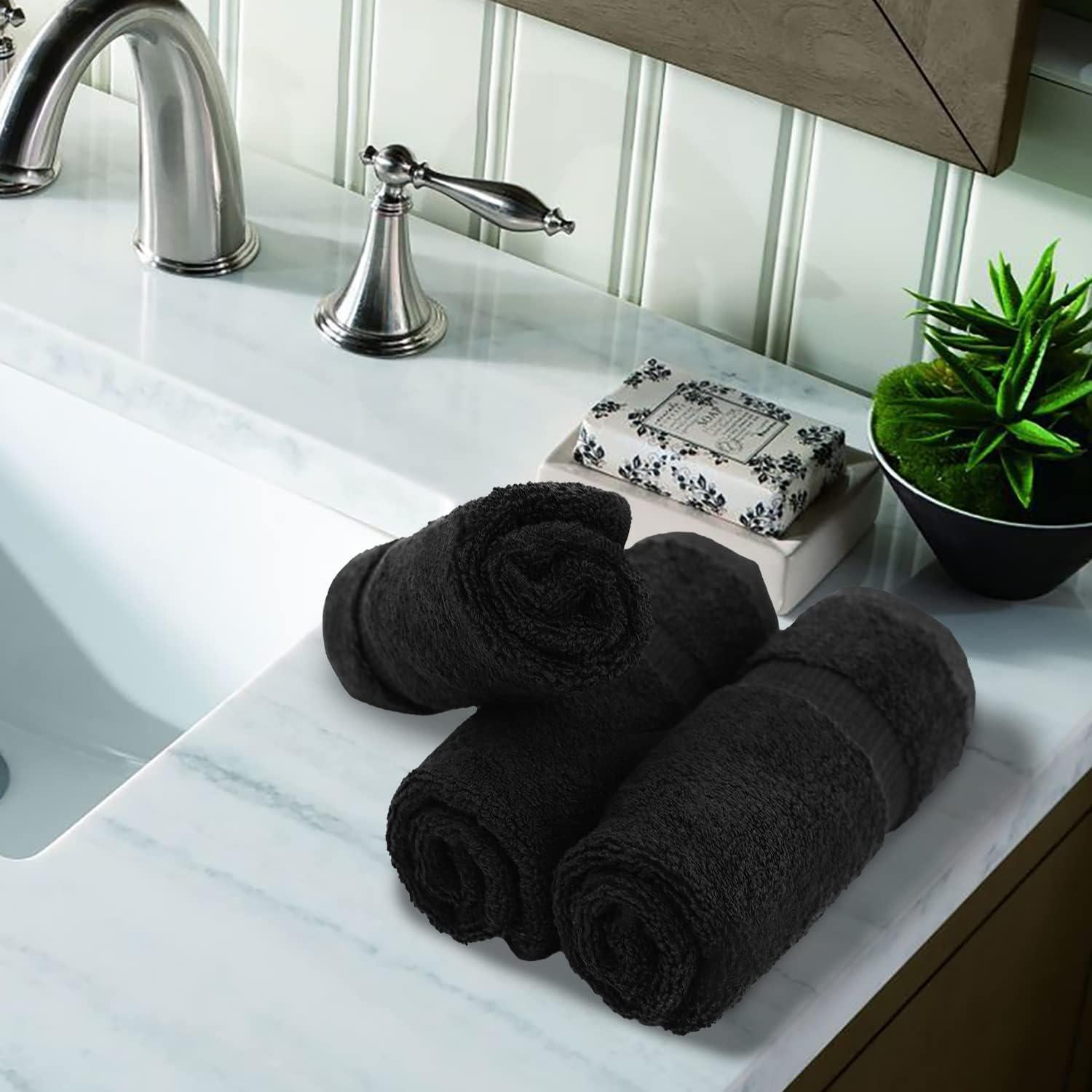 Juego de 6 toallitas desmaquillantes BC BARE COTTON 33x33 cm