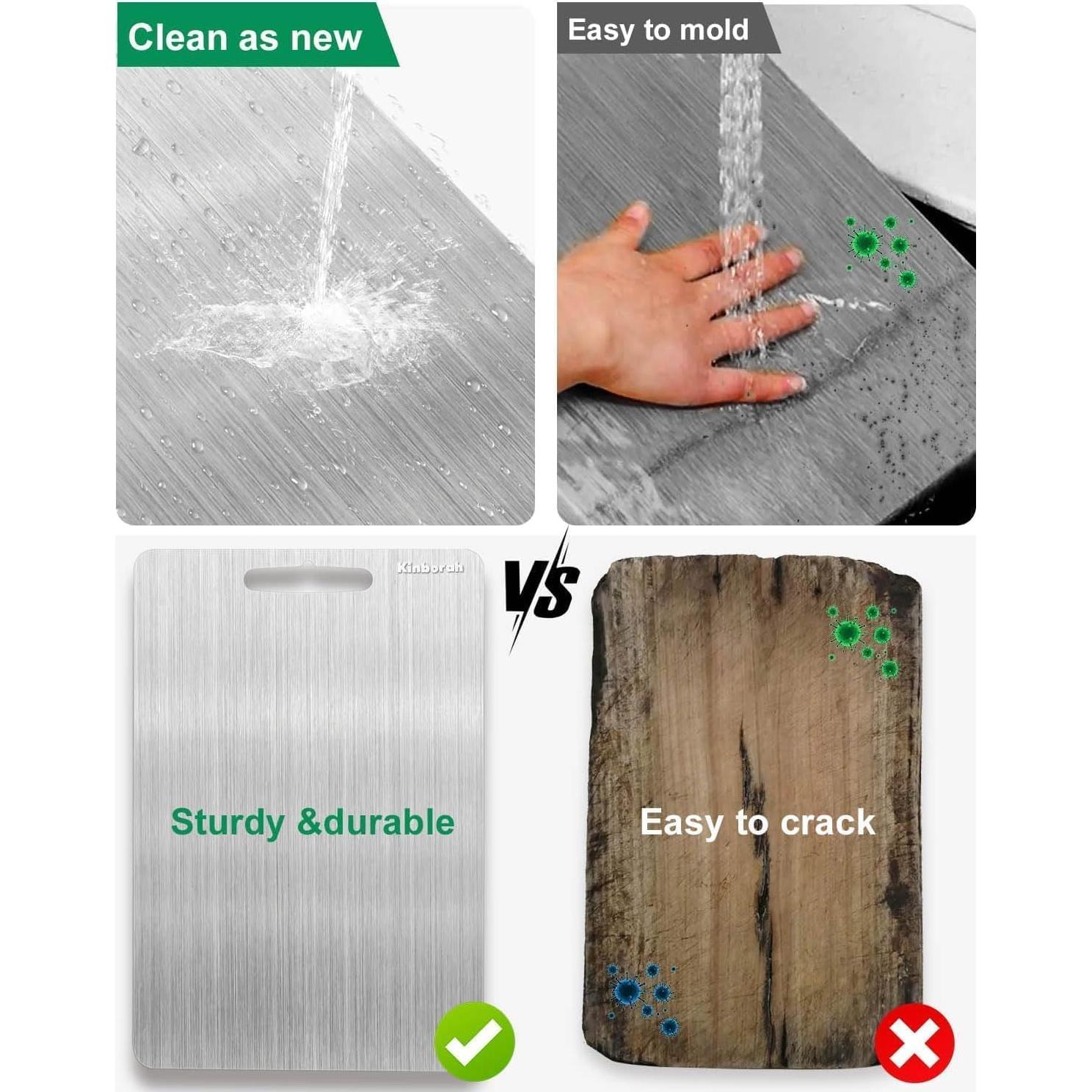 Tabla de Cortar de Titanio Kinborah 33.8x22.9cm Doble Cara