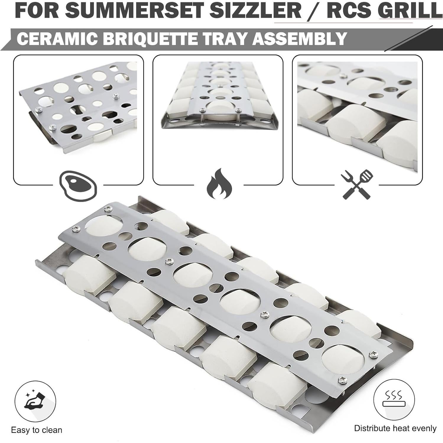 Bandeja de Briquetas Oklagarden 4PCS 16x16.5cm para Parrilla