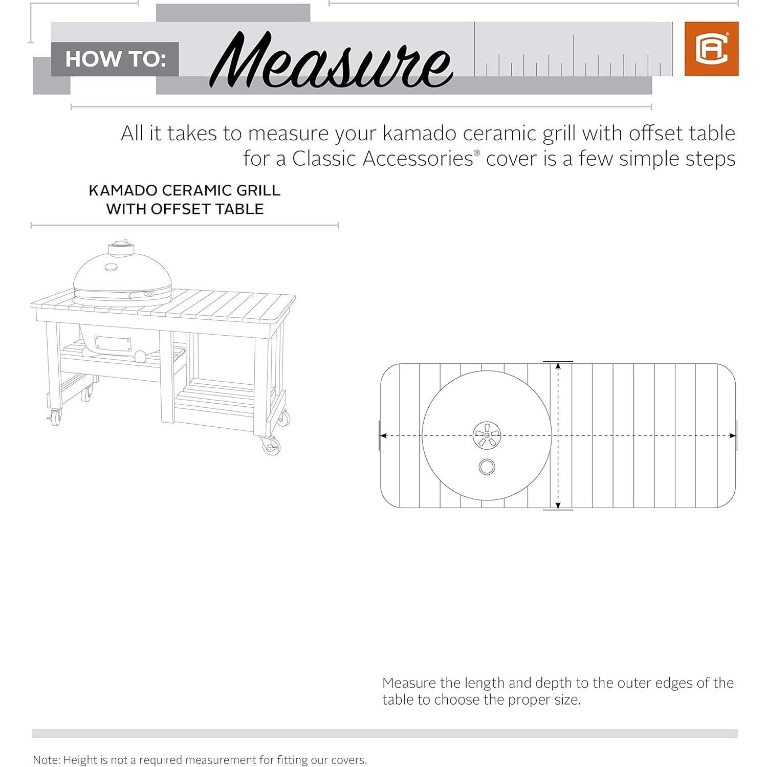 Cubierta para parrilla de cerámica Classic Accessories 60" impermeable
