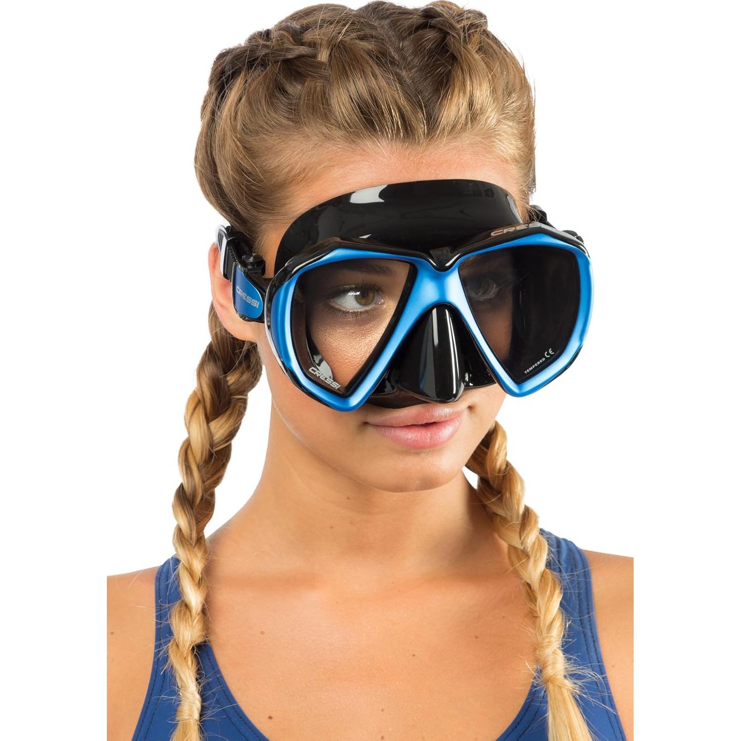 Cressi Máscara de Buceo Liberty Duo Silicona 100% Ajustable