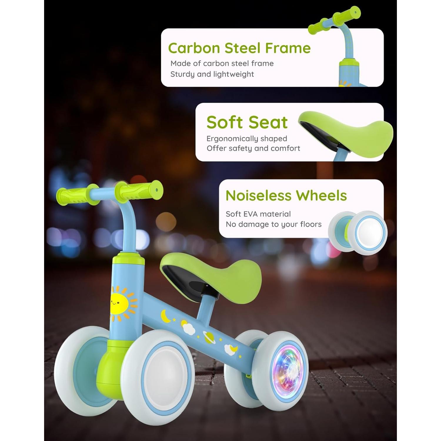 Bicicleta de Equilibrio Lilian&Gema Verde-Azul 1-2 Años