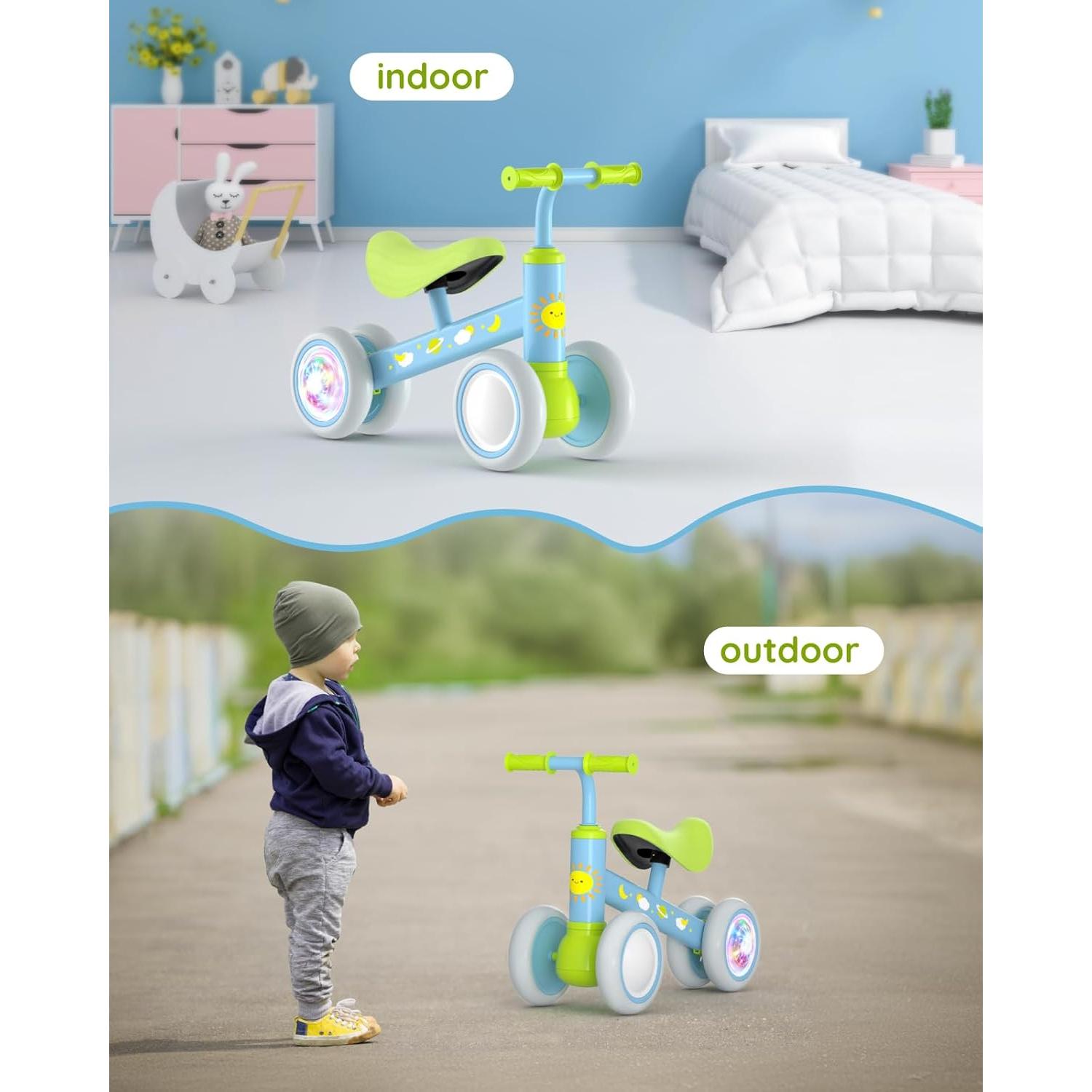 Bicicleta de Equilibrio Lilian&Gema Verde-Azul 1-2 Años