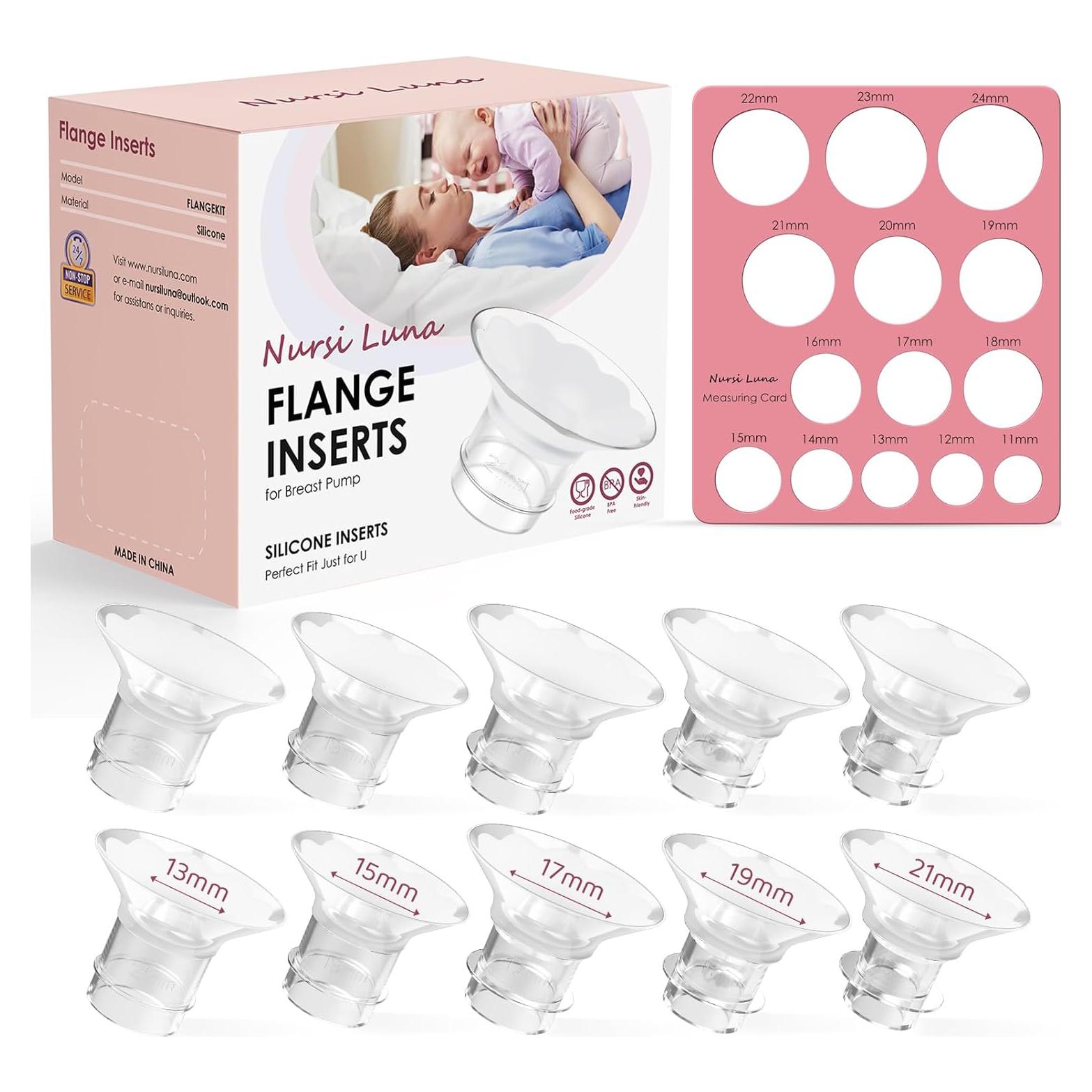 Kit de Tamaño de Brida Nursi Luna 10 Insertos Silicona 13-21mm