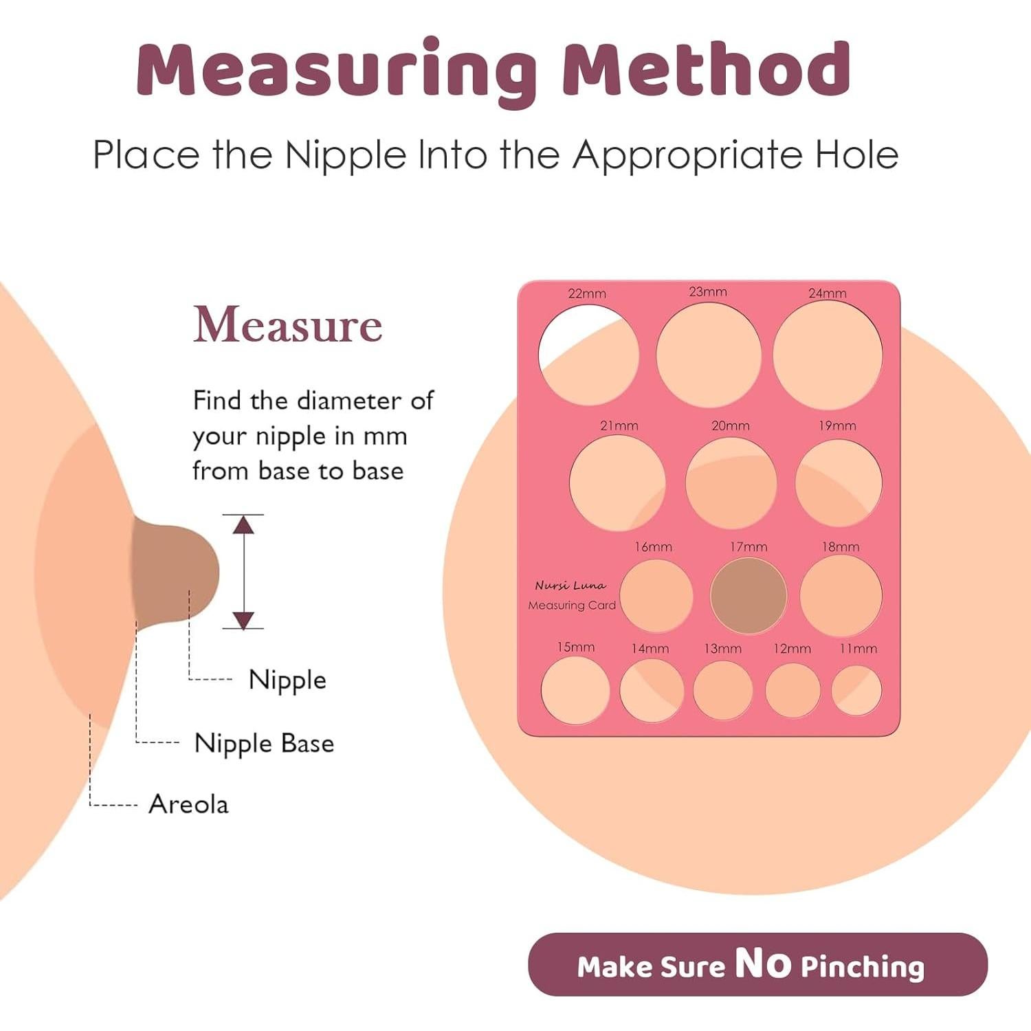 Kit de Tamaño de Brida Nursi Luna 10 Insertos Silicona 13-21mm