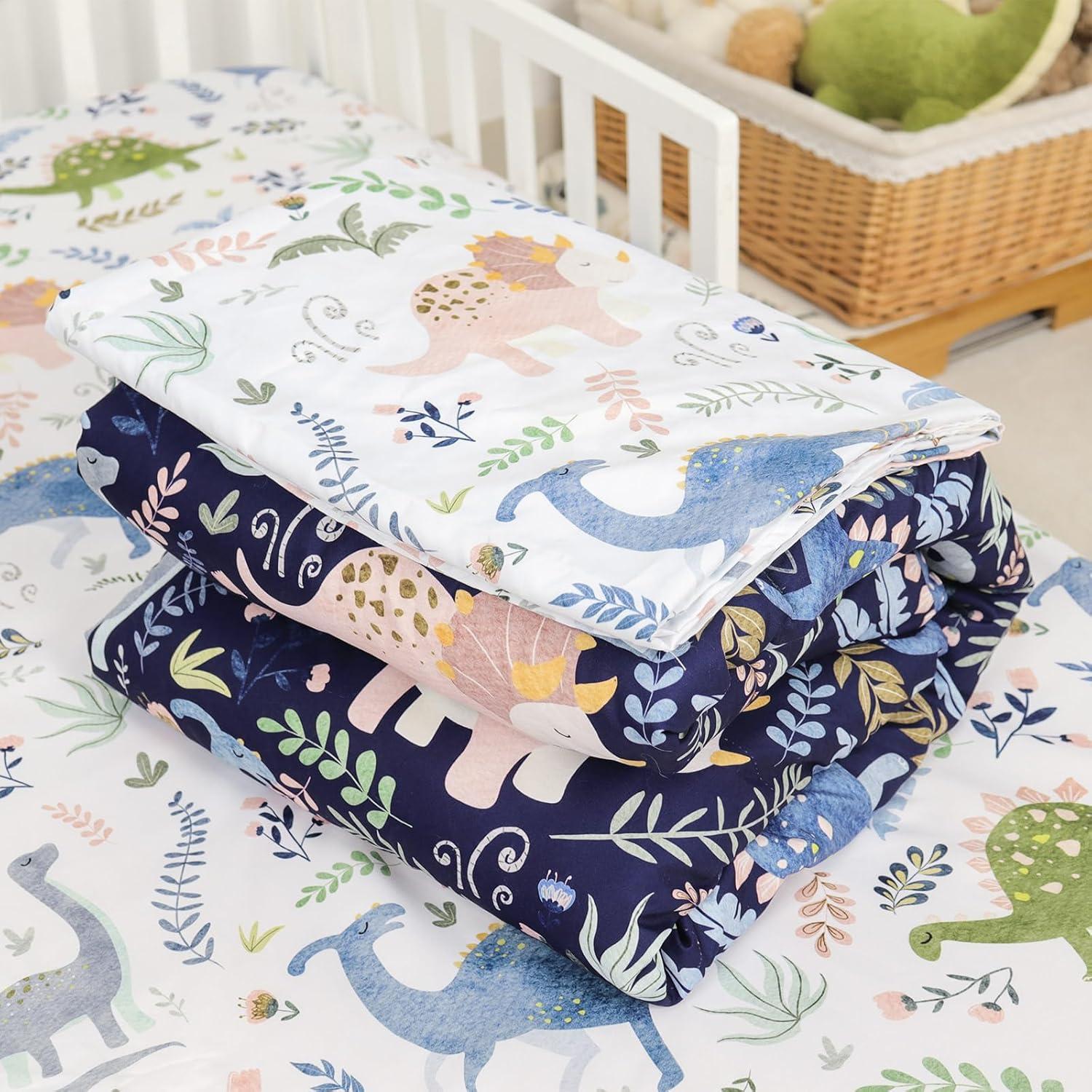 Juego de Ropa de Cama Pea Pod Dinosaurio 4 Piezas Microfibra