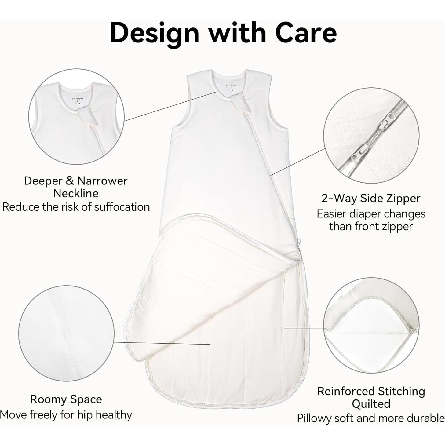 Saco de Sueño Modal BubblePanda 0-6 Meses 1.0 Tog Suave