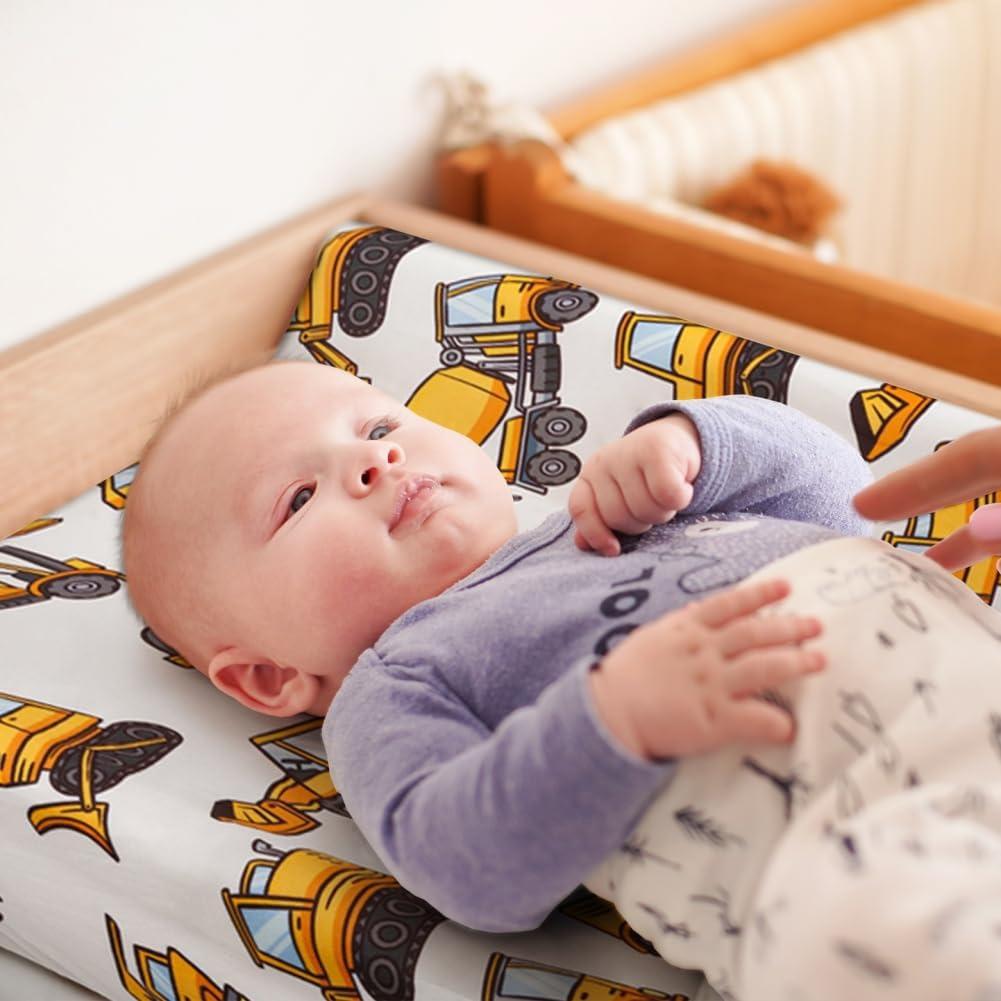 Juego de 4 Fundas de Cambiador FIGEPO para Bebé Niño - Camión de Construcción