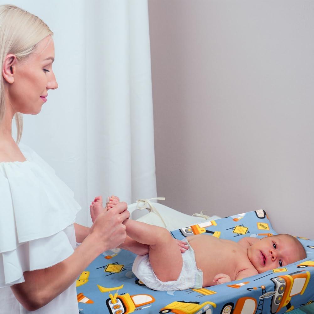 Juego de 4 Fundas de Cambiador FIGEPO para Bebé Niño - Camión de Construcción