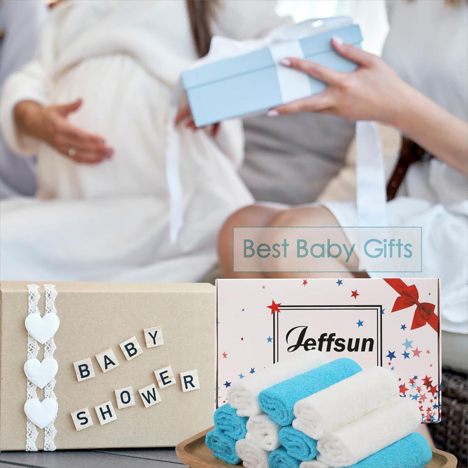 Paños de Baño para Bebés Jeffsun 6 Pack 25.4x25.4 cm Azul