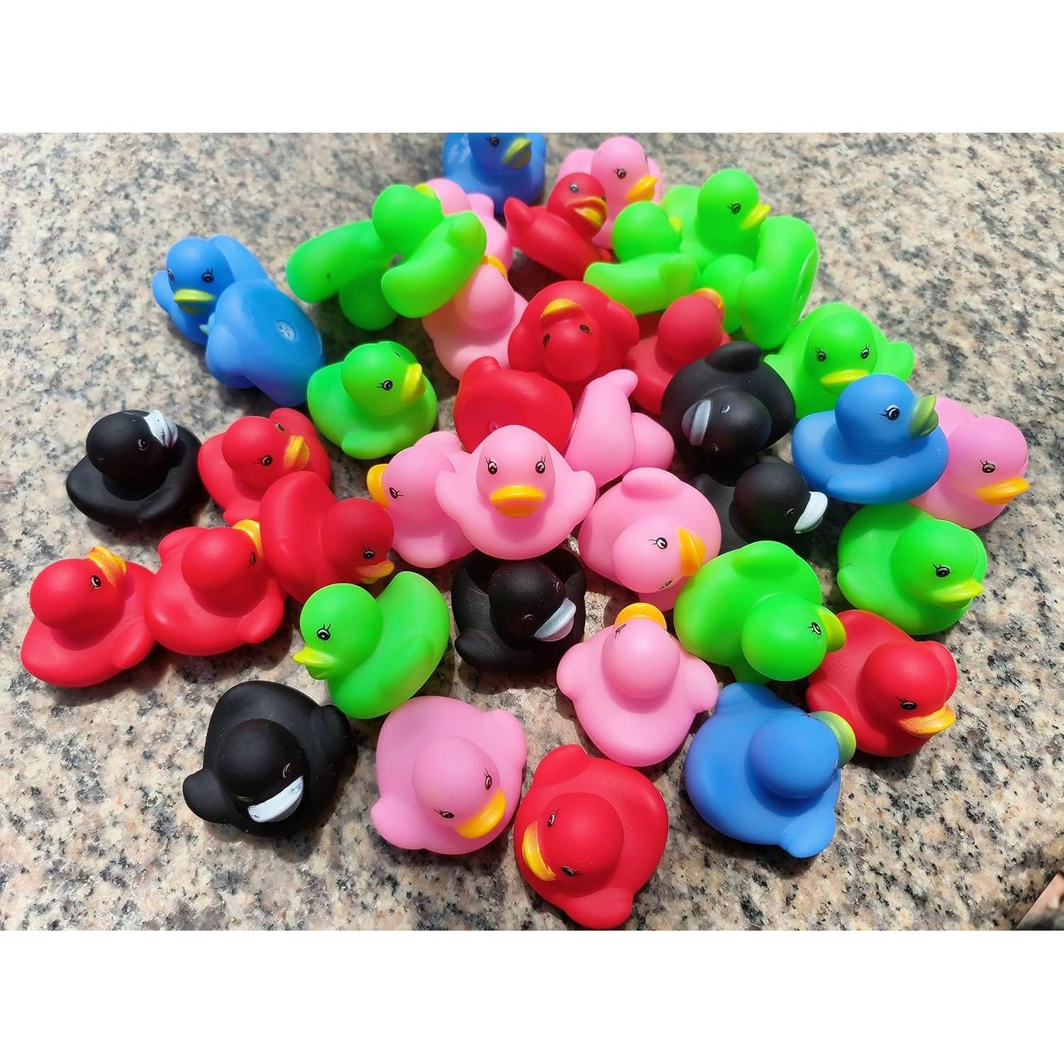 12 Patitos de Goma Multicolores para Baño Bebé - DZTIAN