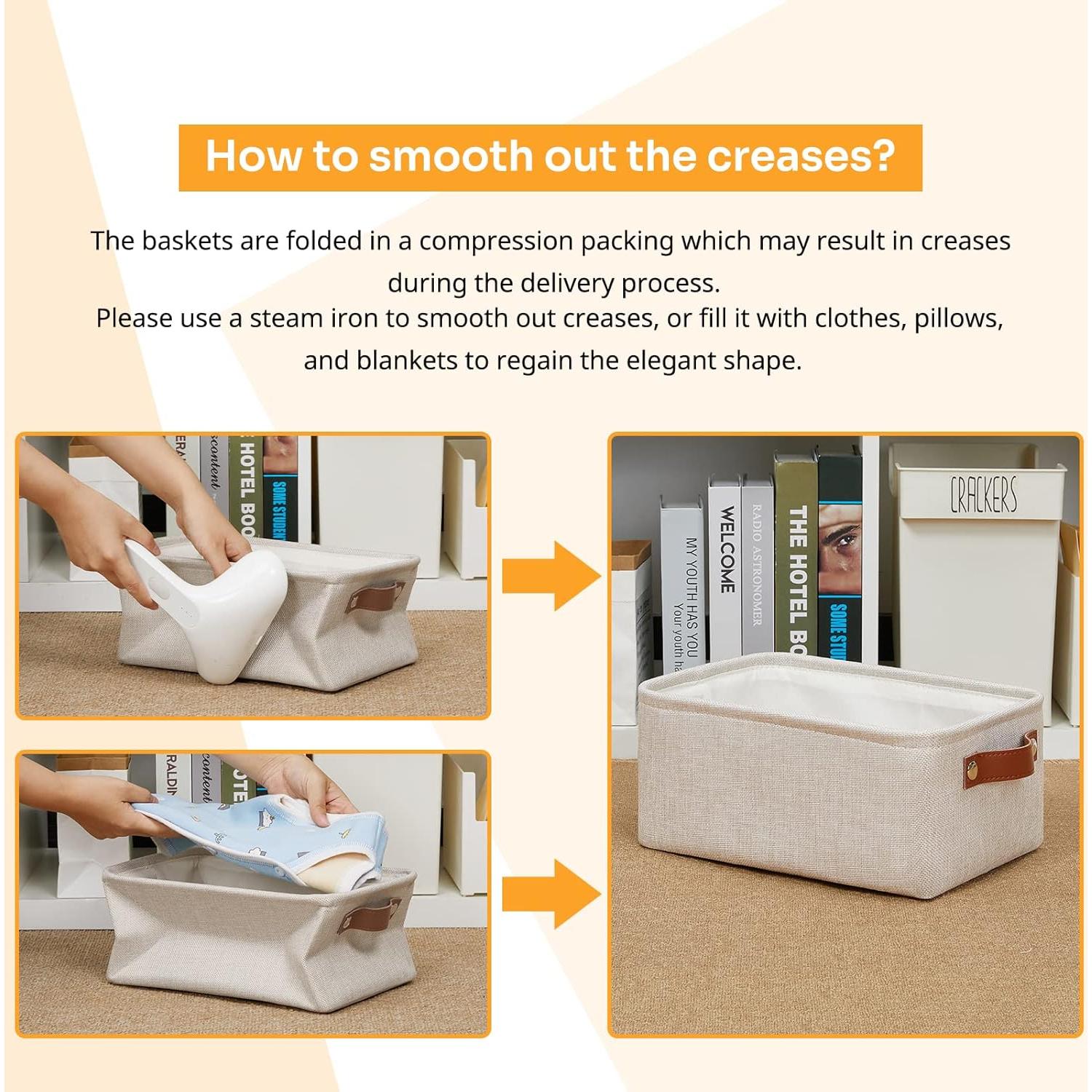 Canasta de Almacenamiento DULLEMELO Pequeña Beige 30x20 cm