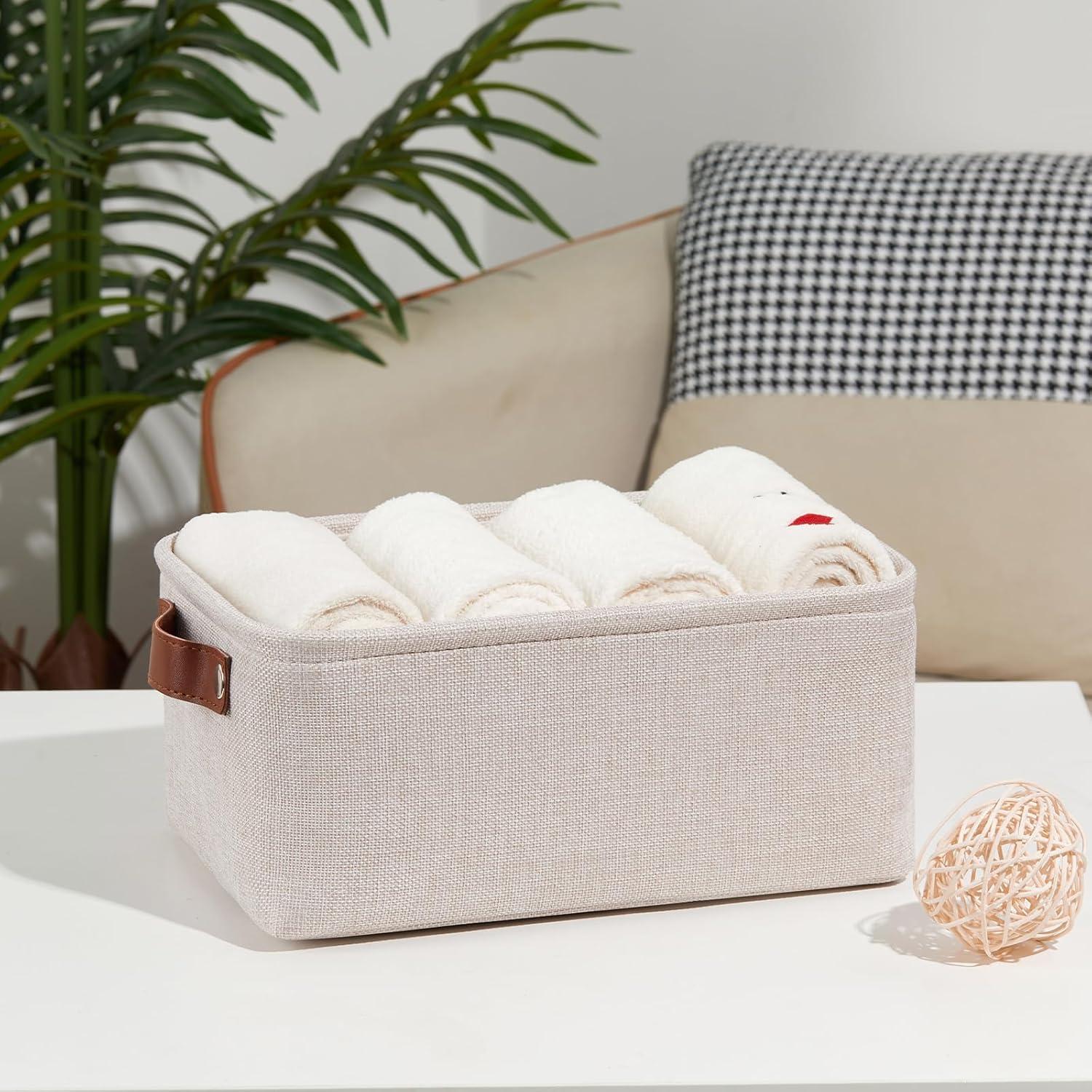 Canasta de Almacenamiento DULLEMELO Pequeña Beige 30x20 cm