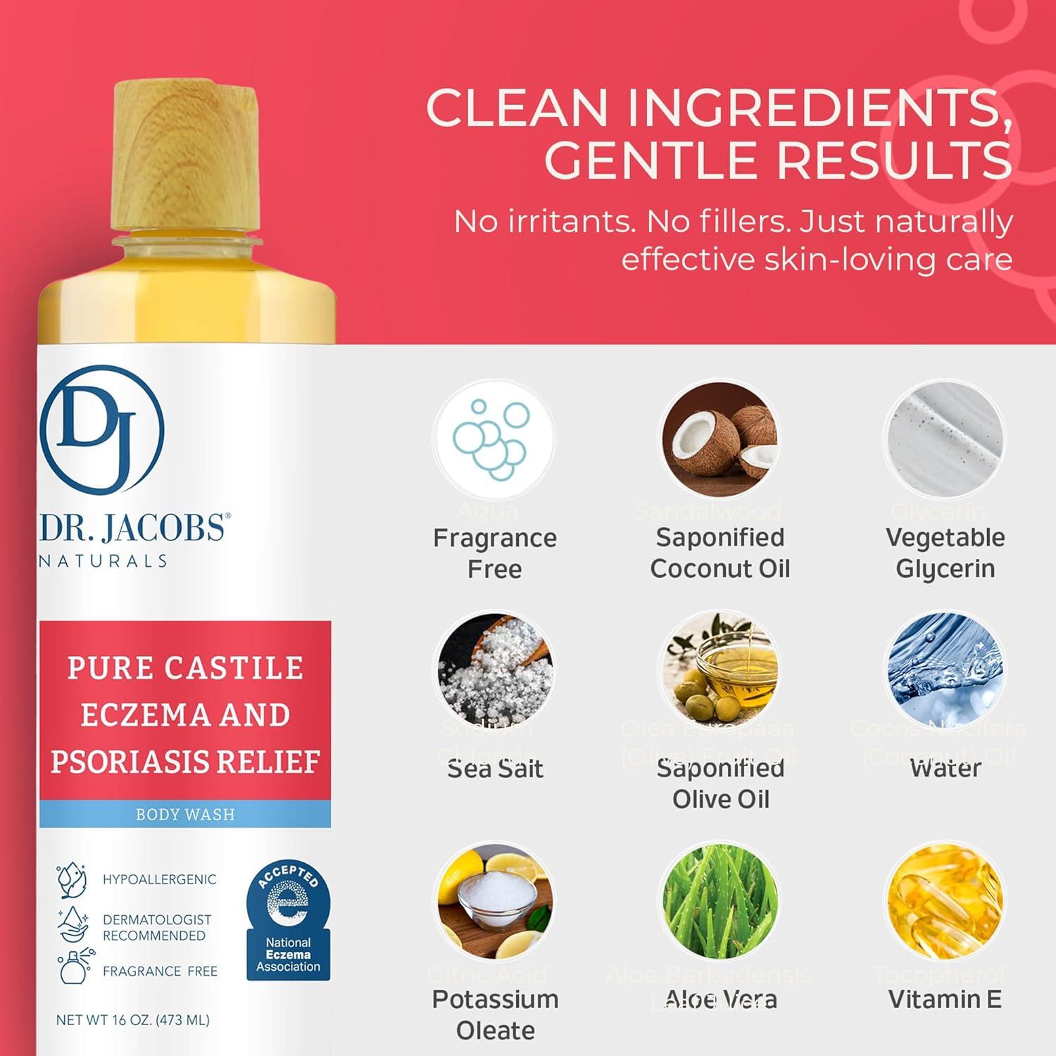 Jabón de Castilla Hipoalergénico Dr. Jacobs 473 ml Sin Fragancia