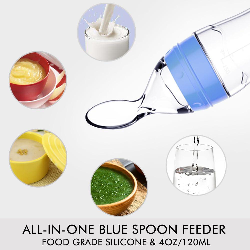 Matyz Botella Alimentadora de Silicona Exprimible 120ml Azul