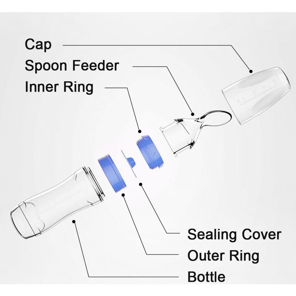 Matyz Botella Alimentadora de Silicona Exprimible 120ml Azul