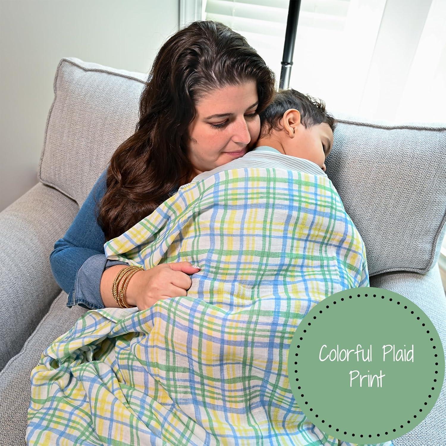 Manta de Envolver LollyBanks 100% Algodón 119x119 cm Cuadros