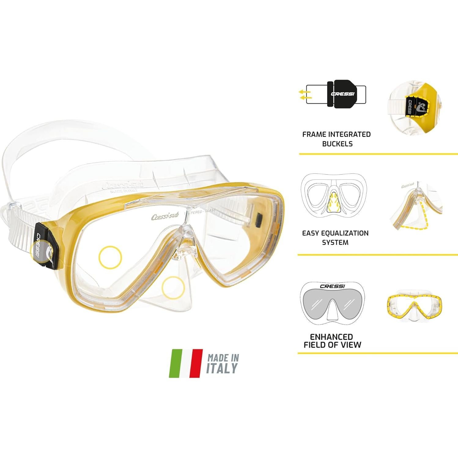 Máscara de Snorkel Cressi Onda y Snorkel México Adulto