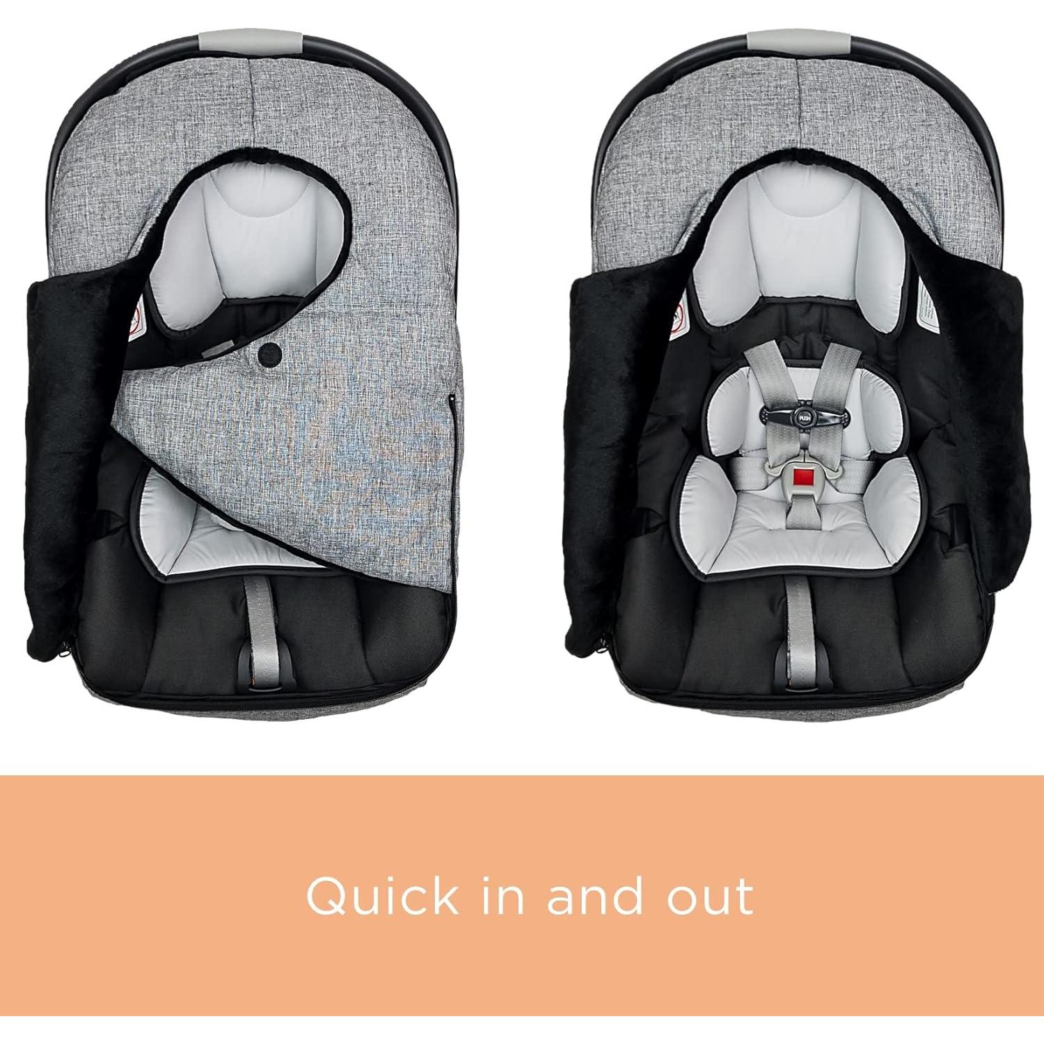 Funda de Asiento de Coche para Bebé Liuliuby Negra - Invierno