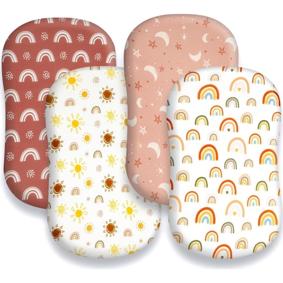 Juego de 4 Sábanas Ajustadas para Cuna Jola Boho Neutro