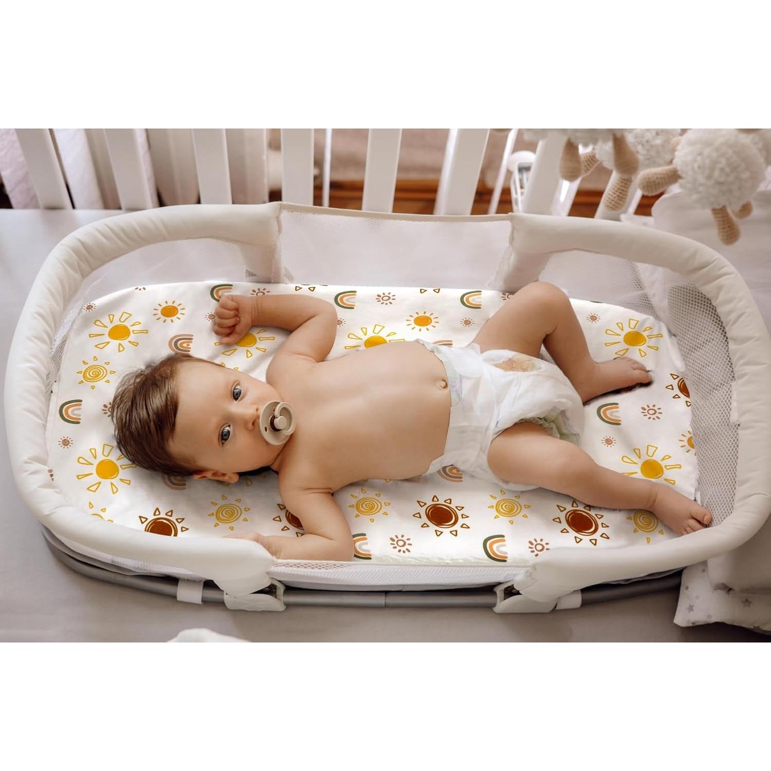 Juego de 4 Sábanas Ajustadas para Cuna Jola Boho Neutro