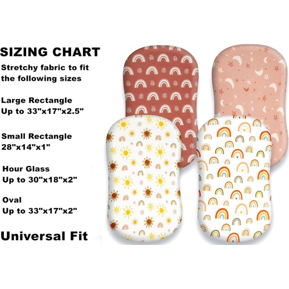 Juego de 4 Sábanas Ajustadas para Cuna Jola Boho Neutro