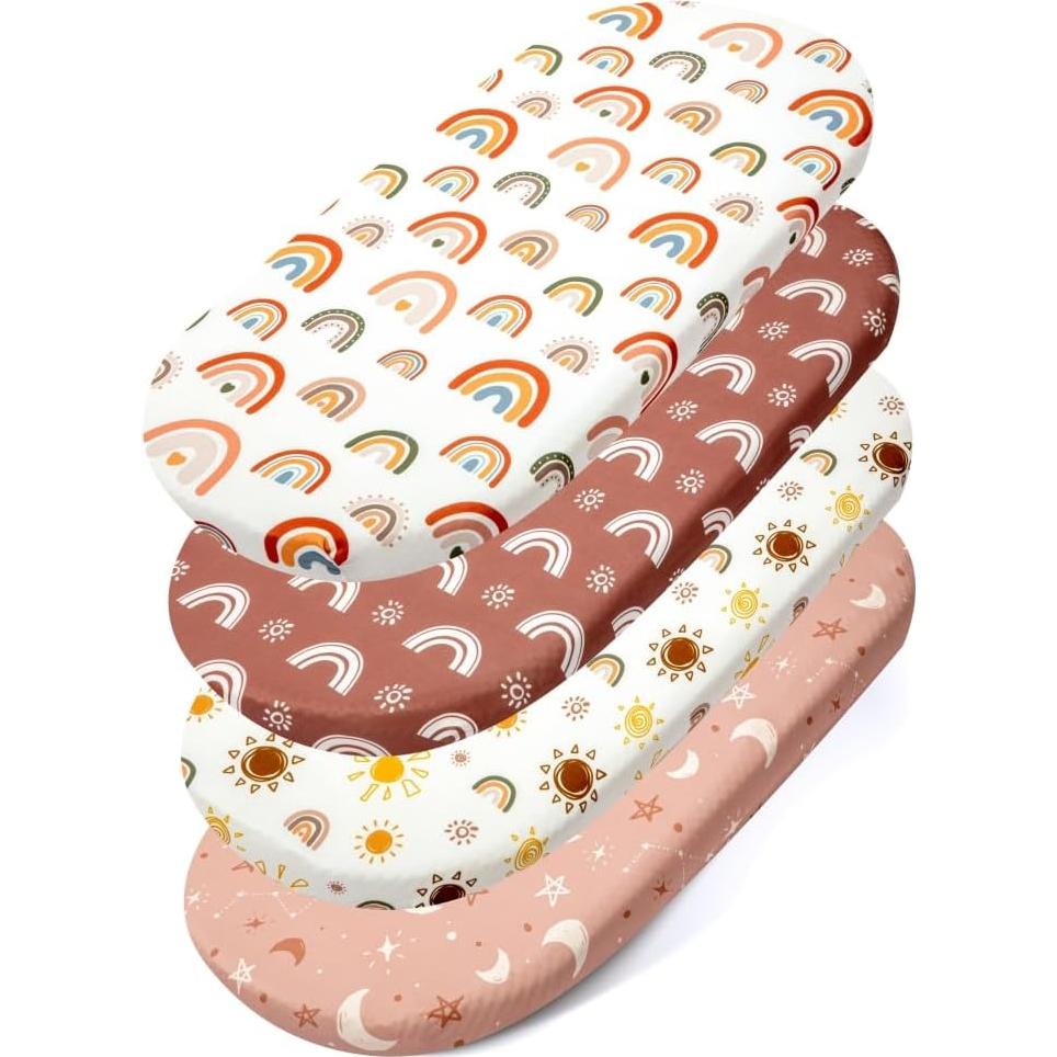 Juego de 4 Sábanas Ajustadas para Cuna Jola Boho Neutro