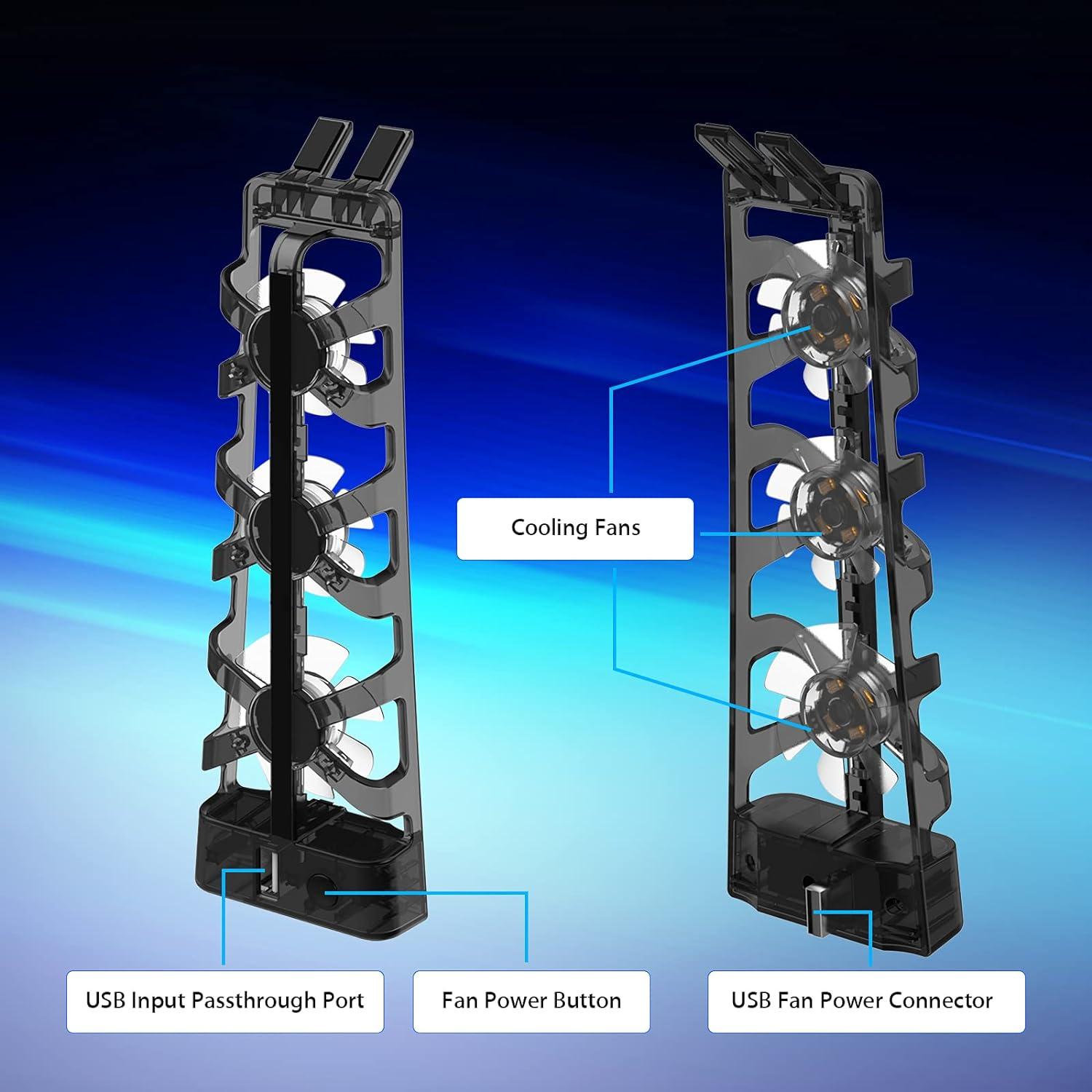 Ventilador de Enfriamiento NexiGo PS5 con Luz LED Azul