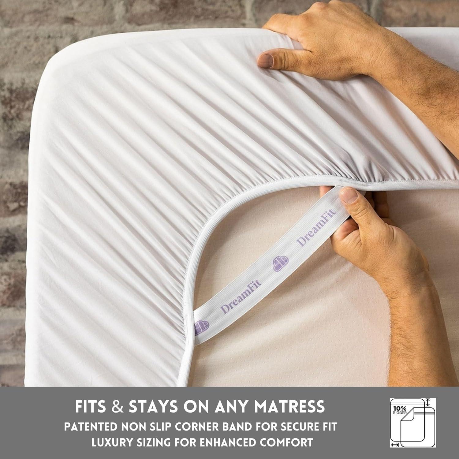 Juego de Sábanas Twin DreamFit Viscosa de Bambú Refrigerantes Azul