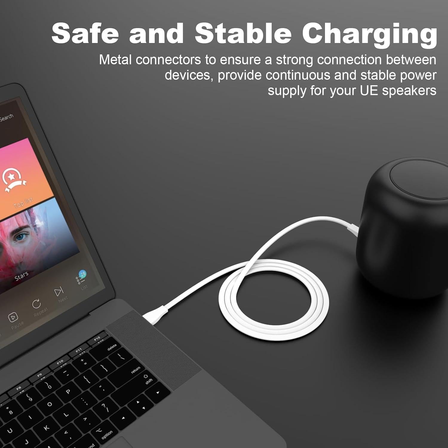 Cable de Carga Micro USB Puiixur 1.2m para UE Boom y Wonderboom