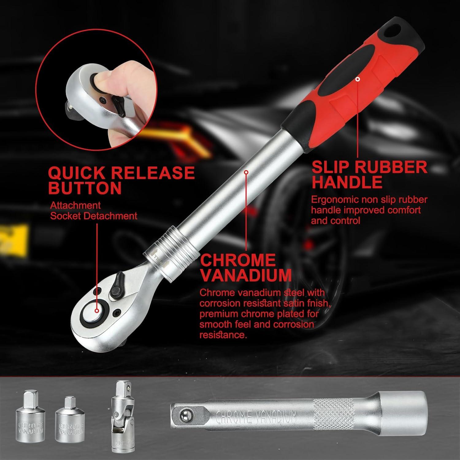 Juego de Adaptadores de Par Digital Yousnerc 10-200 Nm