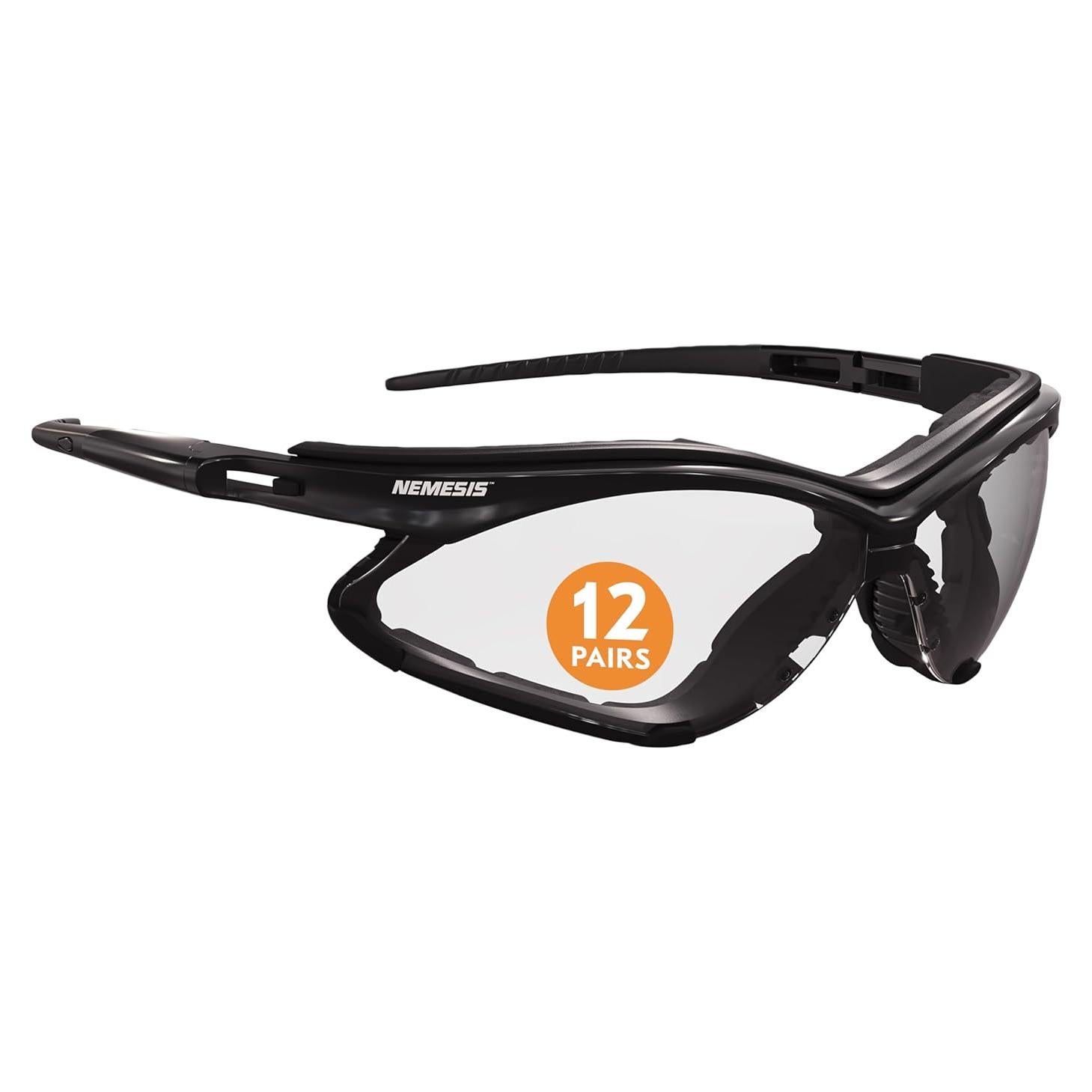 Gafas de Seguridad KleenGuard V30 Nemesis - 12 Pares, Lentes Claros