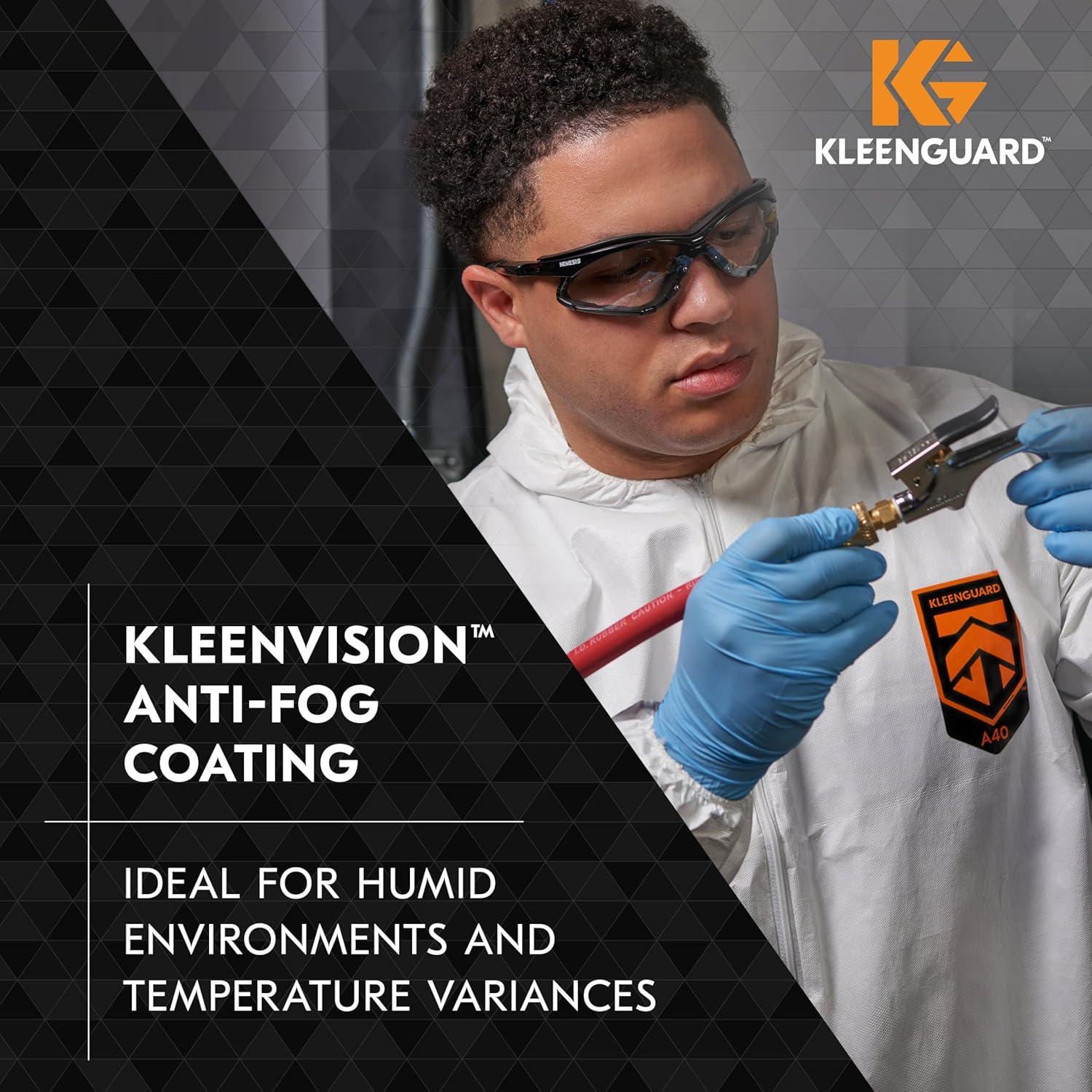 Gafas de Seguridad KleenGuard V30 Nemesis - 12 Pares, Lentes Claros